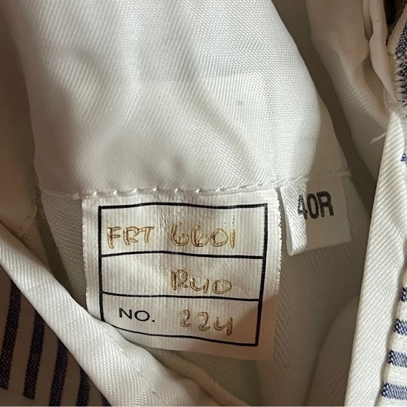 Pinstripe White and Blue Sport Coat Size 40R The Men’s Store Bloomingdale’s NWOT - Picture 6 of 6